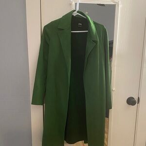 Zara Women's Vibrant Green Trench Coat